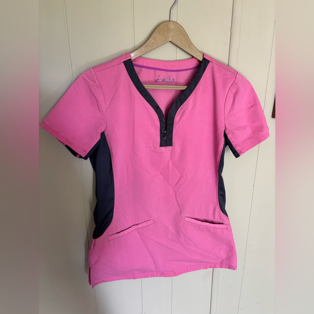 Pink and Black Women's Top